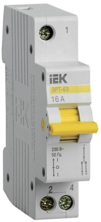 Выключатель-разъединитель трехпозиционный 1п ВРТ-63 16А KARAT IEK MPR10-1-016 Выключатель-разъединитель трехпозиционный 1п ВРТ-63 16А KARAT IEK MPR10-1-016
