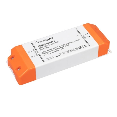 Блок питания ARV-SP-24150-PFC (24В 6.25А 150Вт) (IP20 пластик) Arlight 039239 Блок питания ARV-SP-24150-PFC (24В 6.25А 150Вт) (IP20 пластик) Arlight 039239