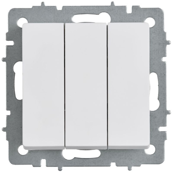 Выключатель 3-кл. СП BRITE ВС10-3-0-БрАБ 10А механизм арктич. бел. IEK BR-V30-0-10-K91