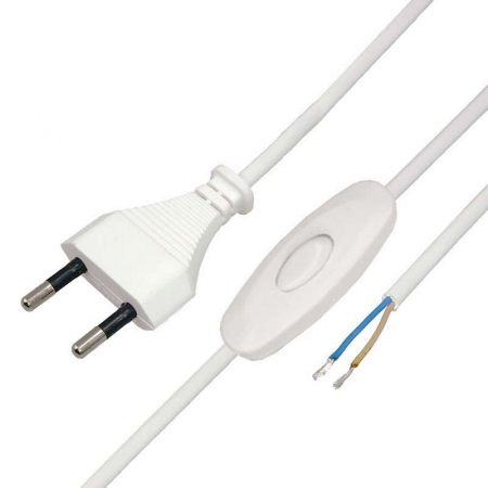 Шнур сетевой 1.8м с выкл. бел. без розетки 2.5A-220V REXANT 11-1115 Шнур сетевой 1.8м с выкл. бел. без розетки 2.5A-220V REXANT 11-1115