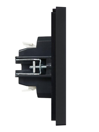 Выключатель проходной 2-кл. СП FORTE&PIANO 10А FP108 с индикацией черн. IEK FP-V22-1-10-1-K02