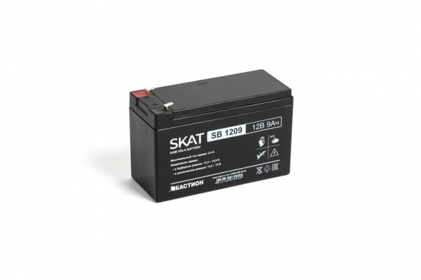 Аккумулятор свинцово-кислотный SKAT SB 1209 Бастион 2540 Аккумулятор свинцово-кислотный SKAT SB 1209 Бастион 2540