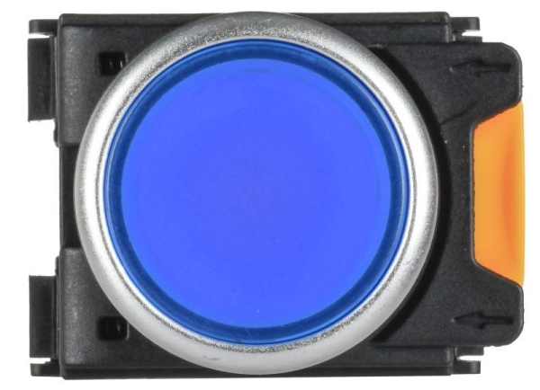 Кнопка d22мм 1НО+1НЗ MASTER с подсветкой син. IEK MI-BT60-11D-3-12-K07