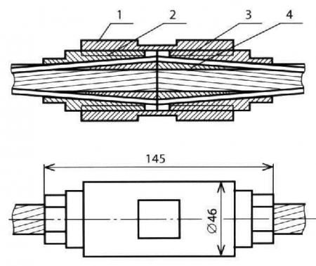 Зажим стыковой цанговый КС-085-1