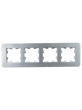 Рамка 4-м BRITE РУ-4-1-Бр метал. алюм. RE AL IEK BR-M42-M-21-K47