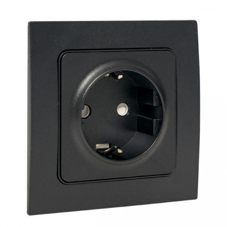 Розетка 1-м СП Стокгольм 16А с заземл. защ. шторки винтов. клеммы механизм черн. PROxima EKF EZR16-028-20 Розетка 1-м СП Стокгольм 16А с заземл. защ. шторки винтов. клеммы механизм черн. PROxima EKF EZR16-028-20