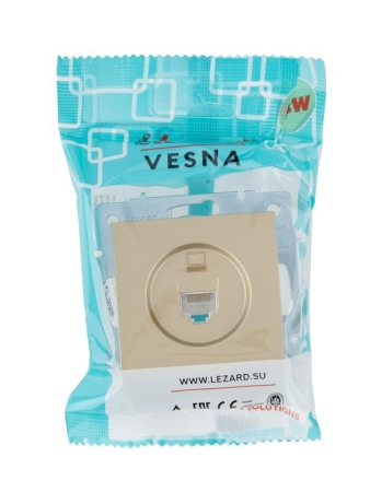 Розетка компьютерная VESNA зол. LEZARD 742-3688-139 Розетка компьютерная VESNA зол. LEZARD 742-3688-139
