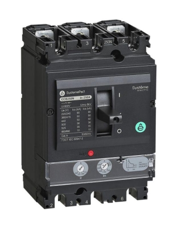 Выключатель автоматический SYSTEMEPACT CCB250 100кА 3P3D TMD200 рычаг SE SPC250S200L3DF Выключатель автоматический SYSTEMEPACT CCB250 100кА 3P3D TMD200 рычаг SE SPC250S200L3DF