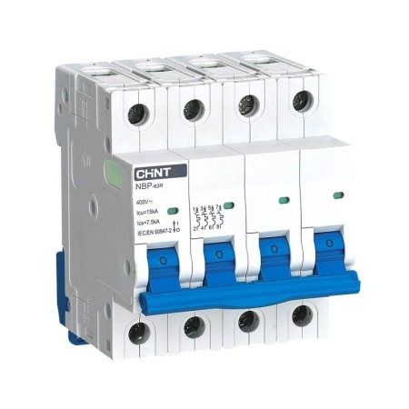 Выключатель автоматический 4п 8In 32А 15кА NBP-63R (R) CHINT 352408 Выключатель автоматический 4п 8In 32А 15кА NBP-63R (R) CHINT 352408