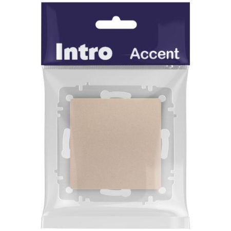 Кнопка Accent 6-109-04 10А-250В IP20 СУ шампань Intro Б0063610