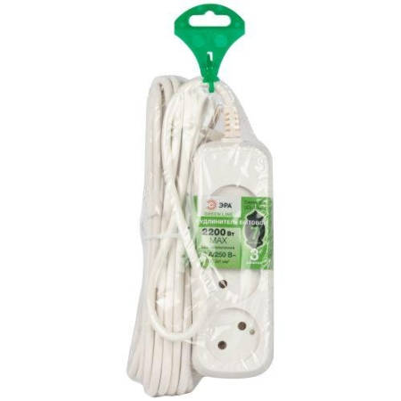 Удлинитель 3х7м без заземл. ПВС 2х1 UDL-10-370 Greenline Эра Б0065031