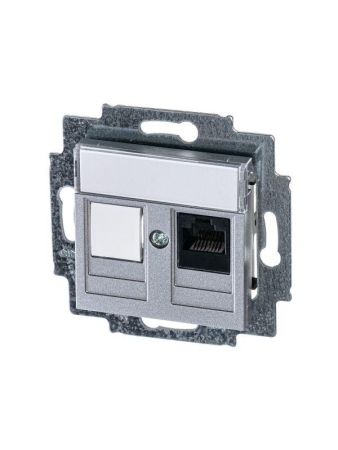 Розетка компьютерная Levit RJ45 кат.5E с заглушкой серебр. ABB 2CHH295117A6070 Розетка компьютерная Levit RJ45 кат.5E с заглушкой серебр. ABB 2CHH295117A6070