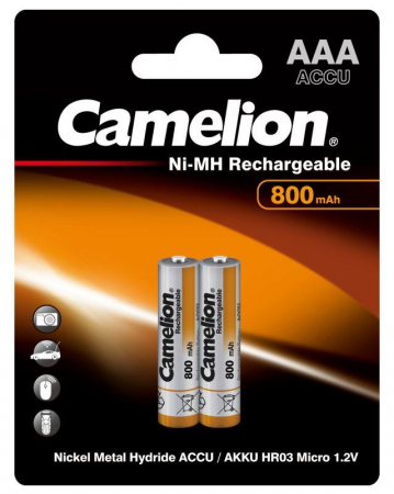 Аккумулятор AAA/LR03 NI-MN 800мА.ч BP-2 металлик (блист.2шт) Camelion 3674 Аккумулятор AAA/LR03 NI-MN 800мА.ч BP-2 металлик (блист.2шт) Camelion 3674