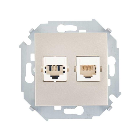 Розетка компьютерная 2-м Simon 15 RJ45 кат.5E Systimax механизм шампань Simon 1591593-034 Розетка компьютерная 2-м Simon 15 RJ45 кат.5E Systimax механизм шампань Simon 1591593-034