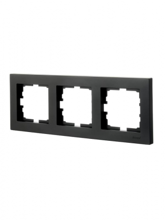 Рамка 3-местн. горизонт. VESNA черн. бархат LEZARD 742-4200-148 Рамка 3-местн. горизонт. VESNA черн. бархат LEZARD 742-4200-148