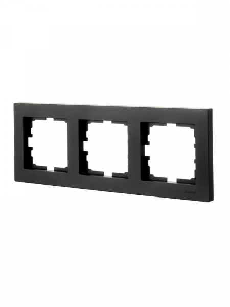 Рамка 3-местн. горизонт. VESNA черн. бархат LEZARD 742-4200-148 Рамка 3-местн. горизонт. VESNA черн. бархат LEZARD 742-4200-148