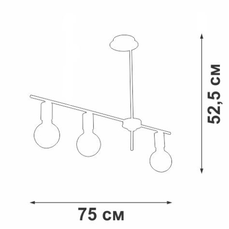 Люстра 3xE27 макс. 40Вт Vitaluce V4799-1/3PL Люстра 3xE27 макс. 40Вт Vitaluce V4799-1/3PL