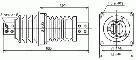 Изолятор ИПУ-10/1600-12.5 УХЛ1