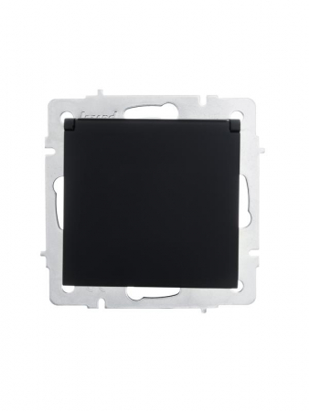 Розетка 1-м СП Vesna с заземл. с крышкой ПБТ механизм черн. бархат LEZARD 742-4288-123B Розетка 1-м СП Vesna с заземл. с крышкой ПБТ механизм черн. бархат LEZARD 742-4288-123B