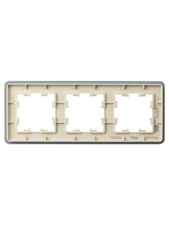 Рамка 3-м BRITE РУ-3-2-Бр стекло песчан. RE IEK BR-M32-G-41-K98