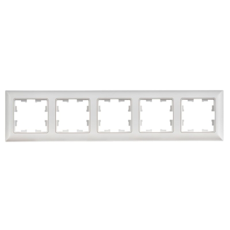 Рамка 5-м BRITE РУ-5-БрАБ арктич. бел./бел. IEK BR-M52-12-K91