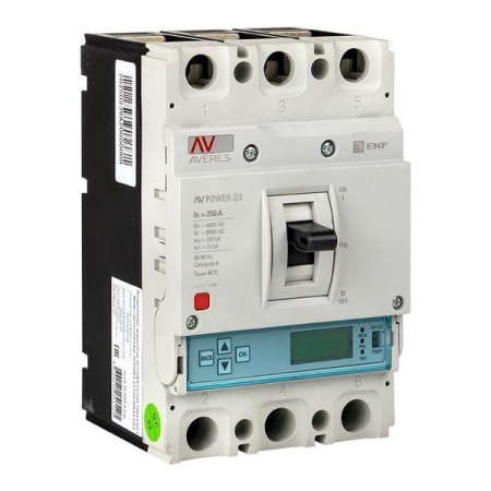 Выключатель автоматический 3п 250А 50кА AV POWER-2/3 ETU6.0 AVERES EKF mccb-23-250-6.0-av Выключатель автоматический 3п 250А 50кА AV POWER-2/3 ETU6.0 AVERES EKF mccb-23-250-6.0-av