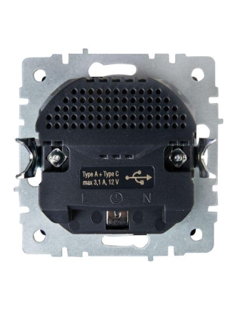 Розетка BRITE РЮш11-1-БрЧ 16А с USB A+C 18Вт с заземл. защ. шторки механизм черн. IEK BR-R14-16-U22-018-K02 Розетка BRITE РЮш11-1-БрЧ 16А с USB A+C 18Вт с заземл. защ. шторки механизм черн. IEK BR-R14-16-U22-018-K02