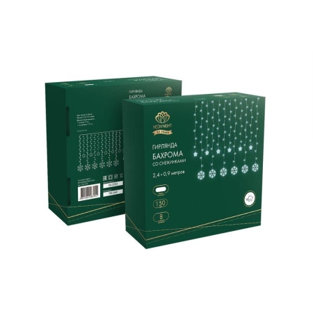 Гирлянда светодиодная "Бахрома" со снежинками 2.4х0.9м 150LED бел. 7.5Вт 230В IP20 с контроллером 8 режимов Neon-Night 255-075 Гирлянда светодиодная "Бахрома" со снежинками 2.4х0.9м 150LED бел. 7.5Вт 230В IP20 с контроллером 8 режимов Neon-Night 255-075