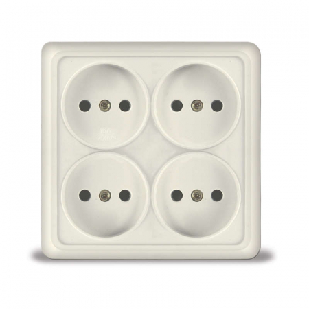 Розетка 4-м ОП Олимп 16А IP20 квадрат. без заземл. сл. кость UNIVersal 1170 Розетка 4-м ОП Олимп 16А IP20 квадрат. без заземл. сл. кость UNIVersal 1170