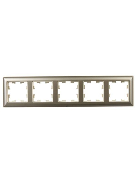 Рамка 5-м BRITE РУ-5-Бр беж./шампань IEK BR-M52-12-3-K10 Рамка 5-м BRITE РУ-5-Бр беж./шампань IEK BR-M52-12-3-K10