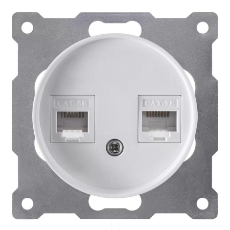 Розетка компьютерная 2-м СП Florence RJ45 кат.5E механизм бел. (1E20901300) OneKeyElectro 2172772 Розетка компьютерная 2-м СП Florence RJ45 кат.5E механизм бел. (1E20901300) OneKeyElectro 2172772