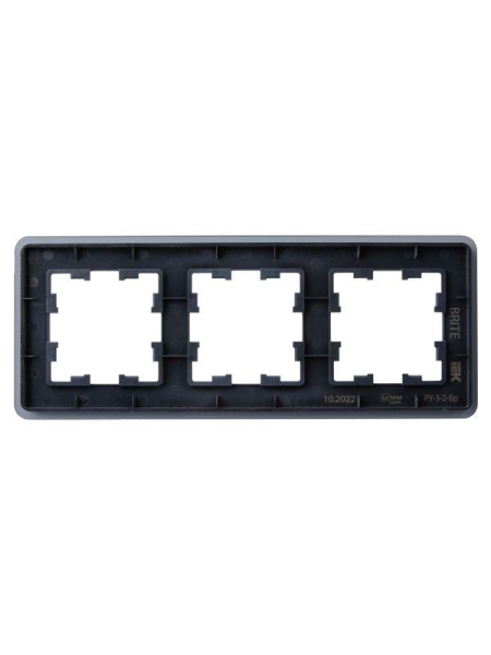 Рамка 3-м BRITE РУ-3-2-Бр стекло графит RE IEK BR-M32-G-41-K53