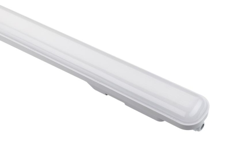 Светильник светодиодный ДСП WP 02 C 36W OP 865 L1200 1200х70х72мм 36Вт 6500К IP65 пылевлагозащ. бел. Русский Свет 15070223085