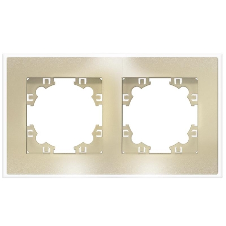 Рамка 2-м Афина стеклянная зол. UNIVersal 2291 Рамка 2-м Афина стеклянная зол. UNIVersal 2291