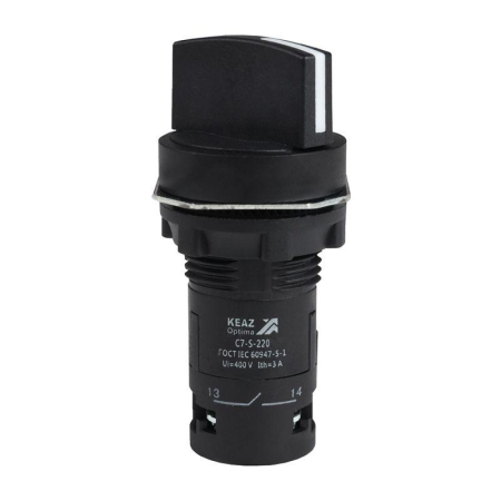 Переключатель 2 положения OptiSignal Compact D22 С7-S-220 черн. 2НО XB7ND23 КЭАЗ 362134 Переключатель 2 положения OptiSignal Compact D22 С7-S-220 черн. 2НО XB7ND23 КЭАЗ 362134