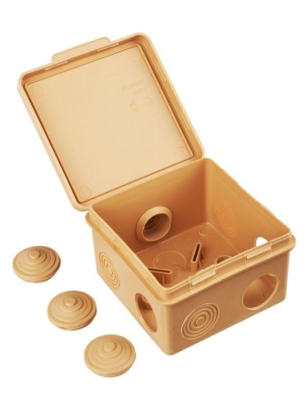 Коробка распаячная ОП КМ 80х80х50 IP54 откид. крышка 7 вводов сосна IEK UKO31-080-080-050-K34-54