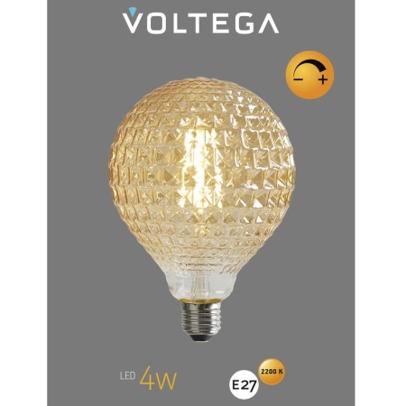 Лампа светодиодная Loft Led YX-G125175LK2F 4Вт 2200К E27 DIM Voltega 8576 Лампа светодиодная Loft Led YX-G125175LK2F 4Вт 2200К E27 DIM Voltega 8576