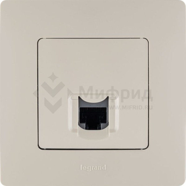 Розетка компьютерная 1-м СП Etika RJ45 кат.5E UTP IP20 механизм сл. кость IEK 672341