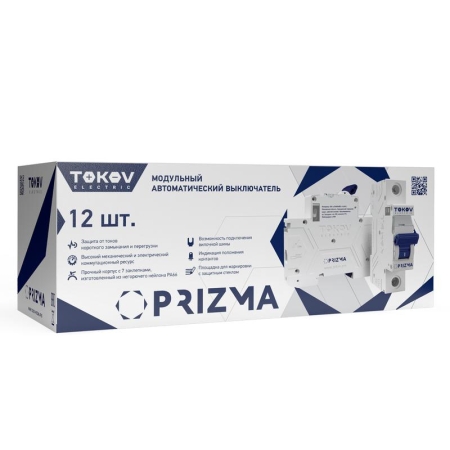 Выключатель автоматический модульный 1п C 16А 4.5кА PRIZMA TOKOV ELECTRIC TKE-PZ45-MCBI-1-16-C Выключатель автоматический модульный 1п C 16А 4.5кА PRIZMA TOKOV ELECTRIC TKE-PZ45-MCBI-1-16-C