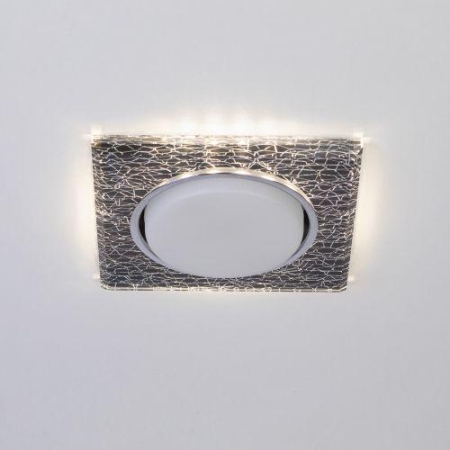 Светильник точечный DK LD50 WH/BK GX53 встраив. со светодиод. подсветкой бел. черн. ЭРА Б0057469