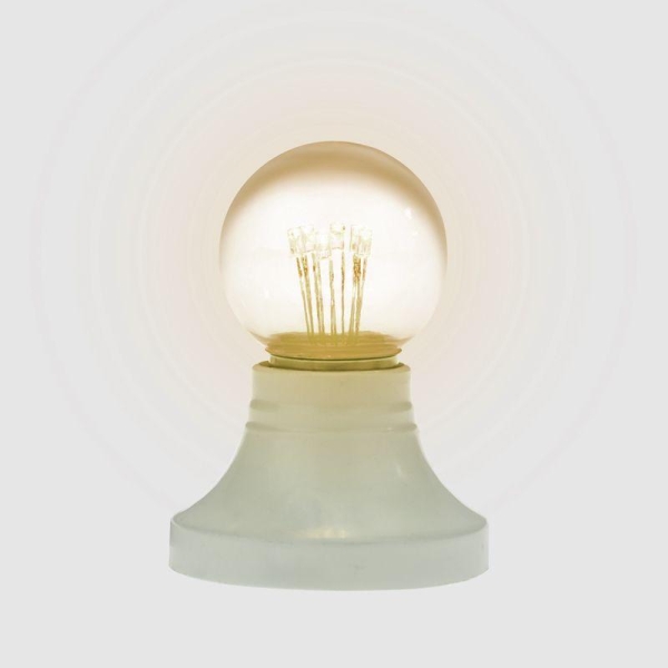 Лампа светодиодная 1Вт шар d45 6LED прозрачная тепл. бел. E27 эффект лампы накаливания Neon-Night 405-126