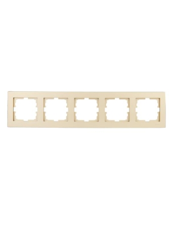 Рамка 5-м VESNA горизонт. без вставки зол. LEZARD 742-3600-150