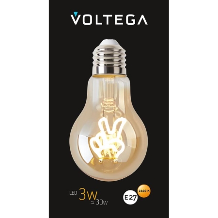 Лампа светодиодная филаментная Loft 271 A60 3Вт 2400К E27 Voltega 8584 Лампа светодиодная филаментная Loft 271 A60 3Вт 2400К E27 Voltega 8584