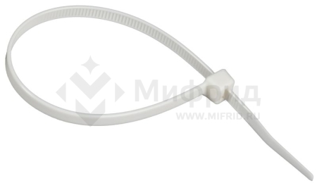 Хомут 4.8х200мм P6.6 самозатухающий бел. (уп.100шт) IEK UHH90-D048-200-100-K01