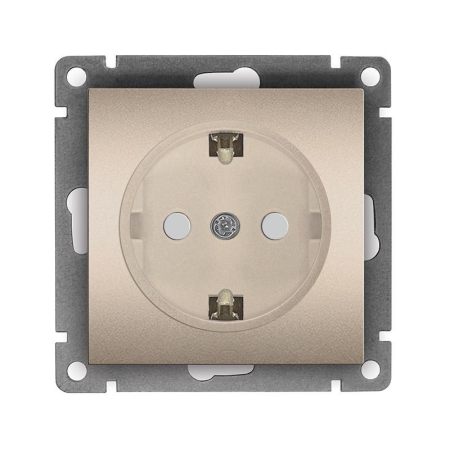 Розетка 1-м СП Афина 16А IP20 с заземл. защ. шторки механизм шампань Universal A0049-Br Розетка 1-м СП Афина 16А IP20 с заземл. защ. шторки механизм шампань Universal A0049-Br