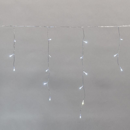 Гирлянда светодиодная "Айсикл" (бахрома) 10х0.6м 238LED бел. 5.1Вт 230В IP44 эффект мерцания провод прозр. Neon-Night 255-545 Гирлянда светодиодная "Айсикл" (бахрома) 10х0.6м 238LED бел. 5.1Вт 230В IP44 эффект мерцания провод прозр. Neon-Night 255-545