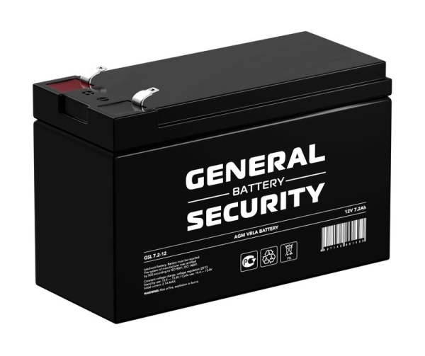 Аккумулятор 12В 7.2А.ч General Security GSL7.2-12F2 Аккумулятор 12В 7.2А.ч General Security GSL7.2-12F2