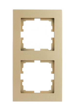 Рамка 2-м VESNA вертикал. без вставки зол. LEZARD 742-3600-152 Рамка 2-м VESNA вертикал. без вставки зол. LEZARD 742-3600-152