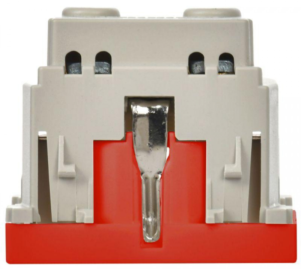 Розетка 1-м 2мод. РКС-20-32-П-К 45х45 с заземл. красн. PRIMER IEK CKK-40D-RSZK2-K04-K