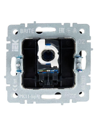 Розетка компьютерная СП RJ45 кат.6 BRITE РК11-БрЧ механизм черн. IEK BR-K10-2-K02 Розетка компьютерная СП RJ45 кат.6 BRITE РК11-БрЧ механизм черн. IEK BR-K10-2-K02